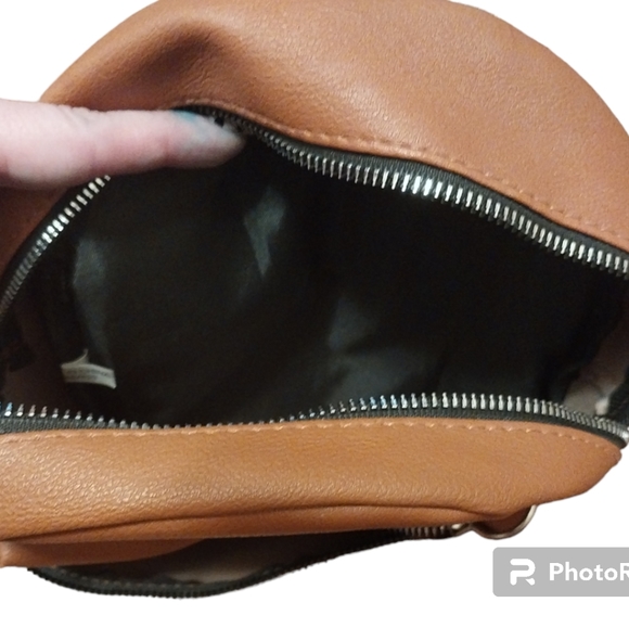 TAN Vegan Leather Mini Backpack - Picture 3 of 3